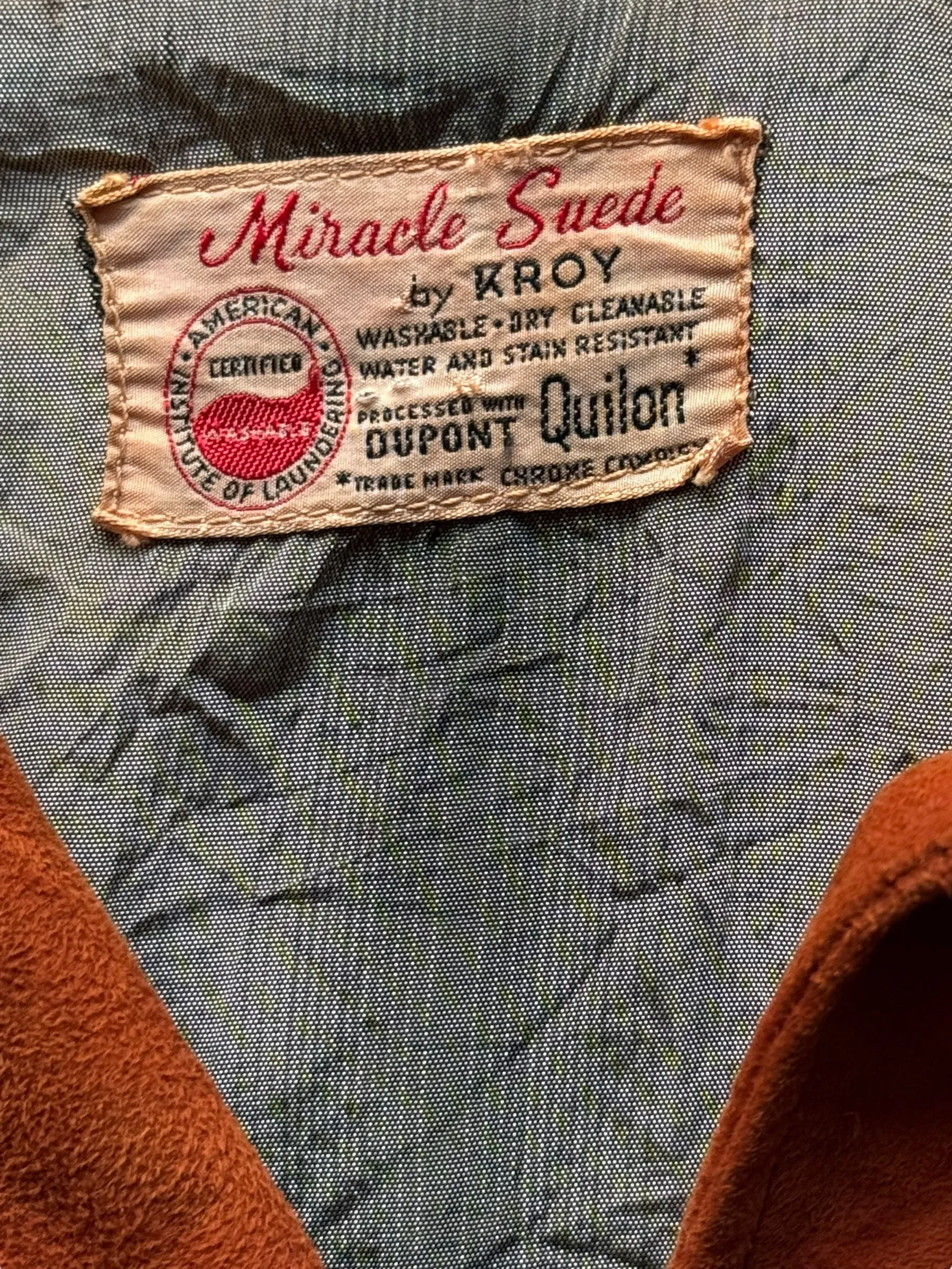 1940s Miracle Suede Jacket M