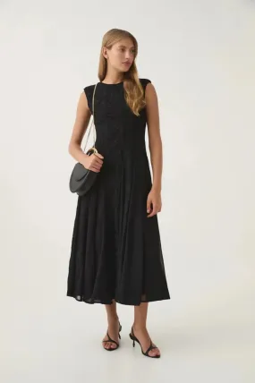 Aje Soleil Lace Midi Dress Black Size 12