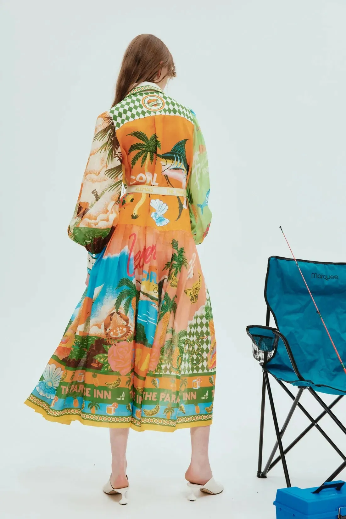 Alemais Paradiso Midi Shirtdress Multi Size 12