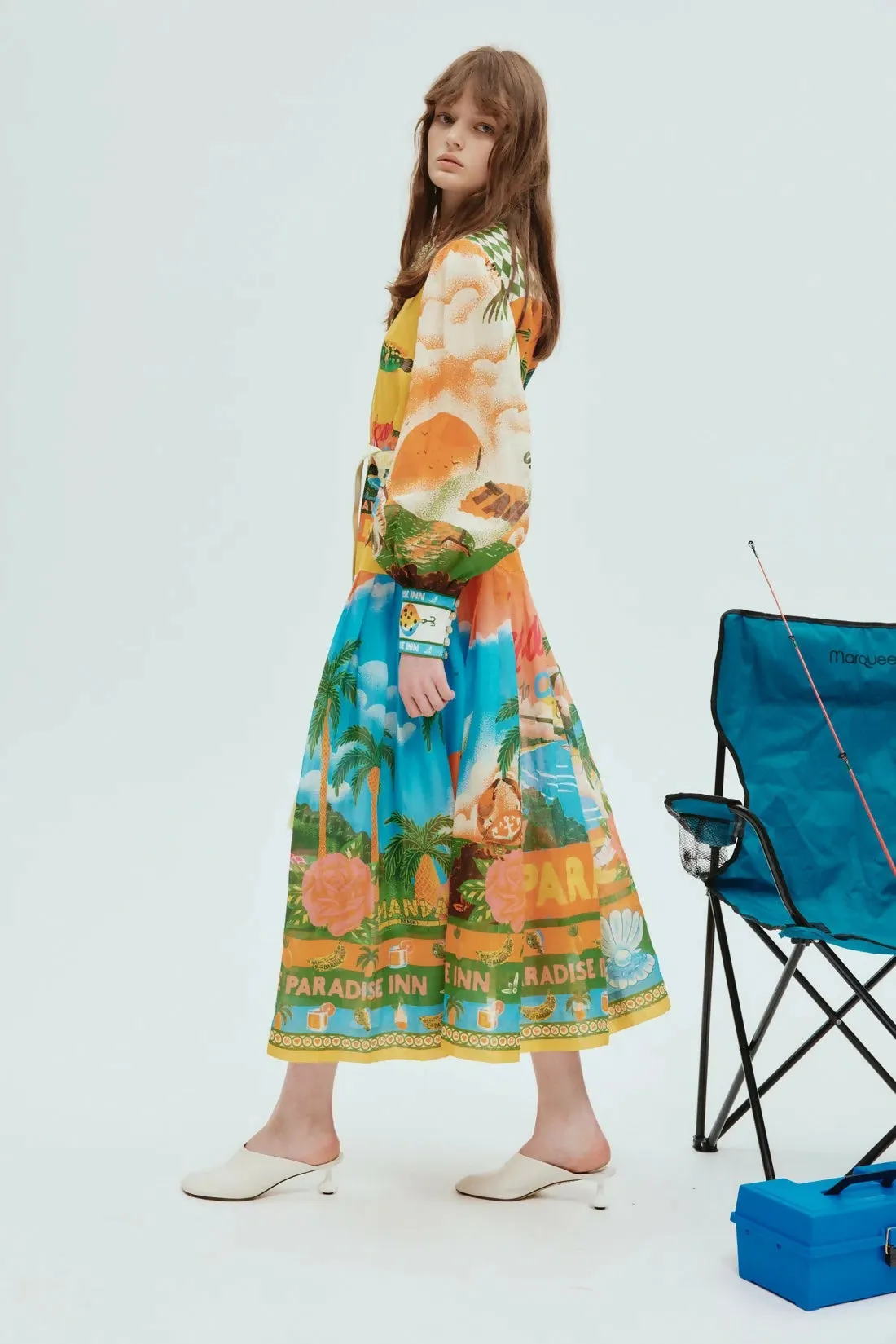Alemais Paradiso Midi Shirtdress Multi Size 12