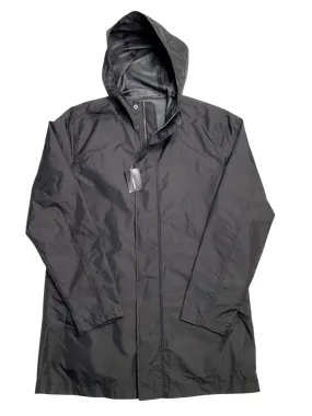 Alfani Mens Packable Hooded Rain Coat Black Small