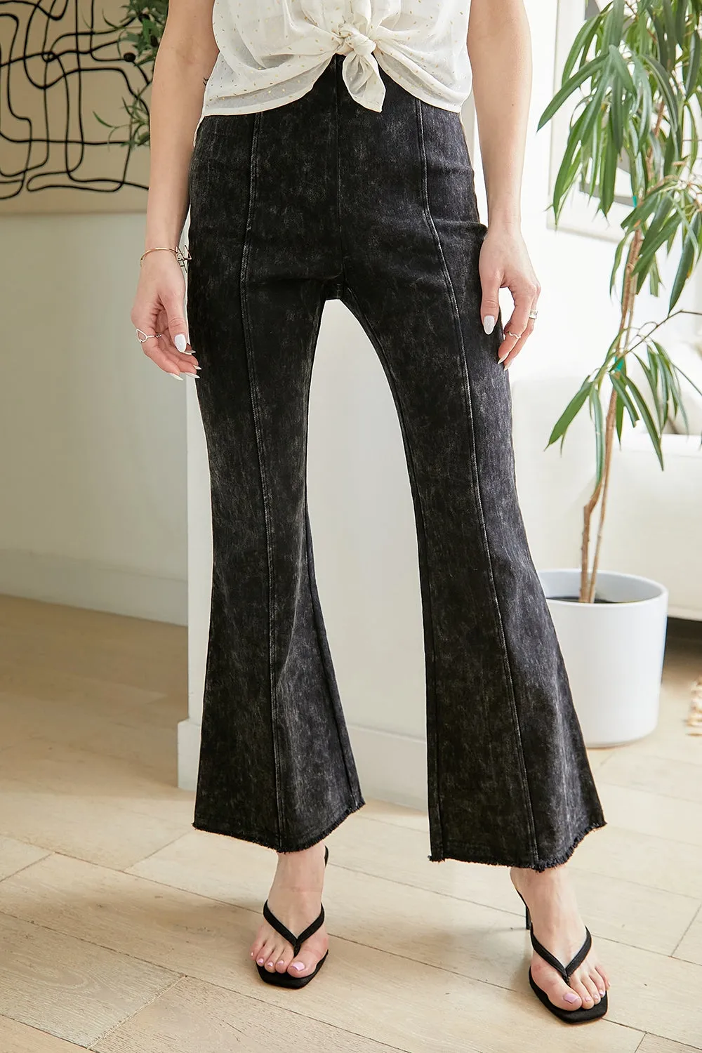 Angelica High Waist Crop Flare Jeans
