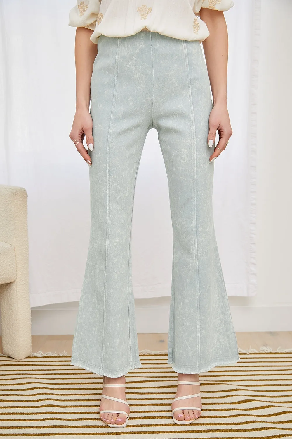 Angelica High Waist Crop Flare Jeans