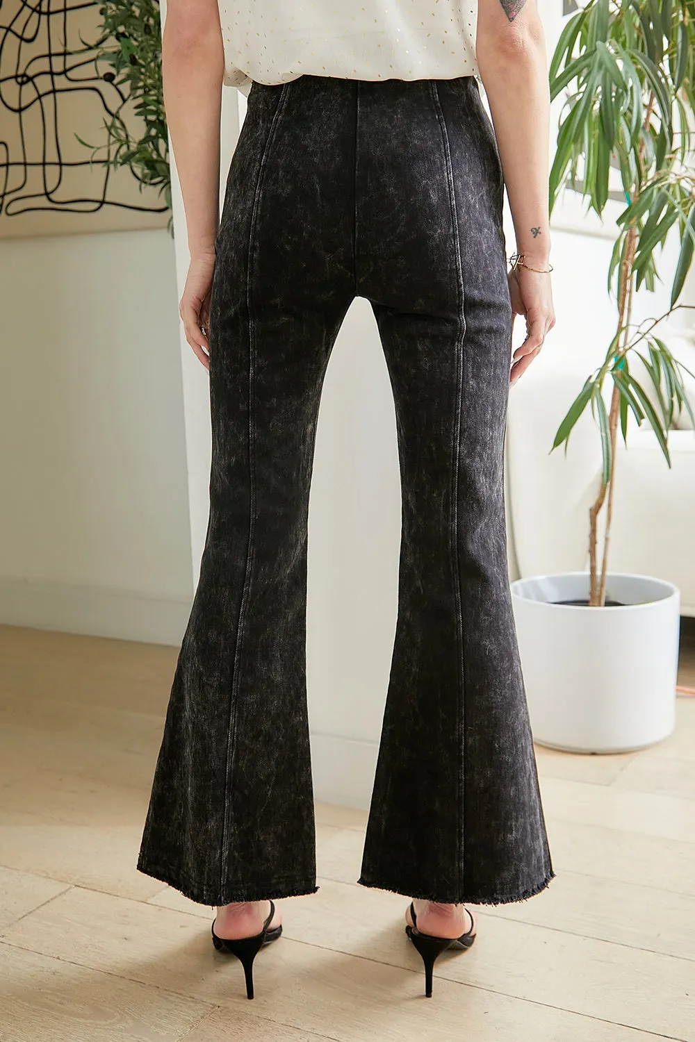 Angelica High Waist Crop Flare Jeans