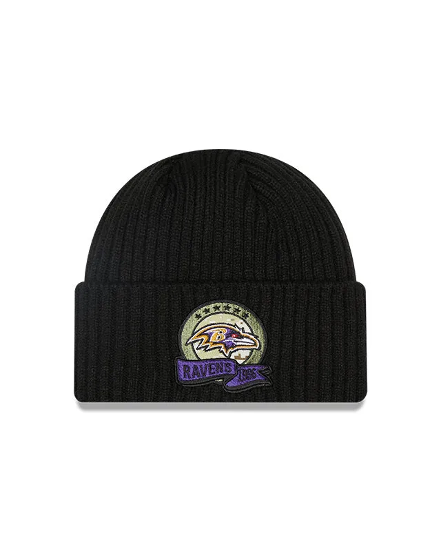 Baltimore Ravens New Era Salute To Service 2022 Sport Cuffed Knit Hat