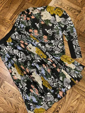 Black Floral Sheer Set