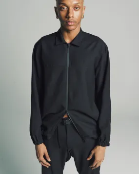 Black Wool Titanus™ Twill Hard Paneled Jacket