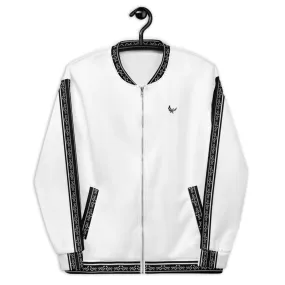 Bomber Jacket White/Black " ELEVATE " Lightweight  PEACE GANG