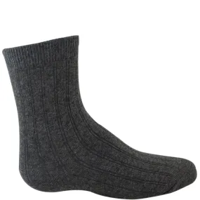 Boy's Classic Rib Knit Crew Socks 1159