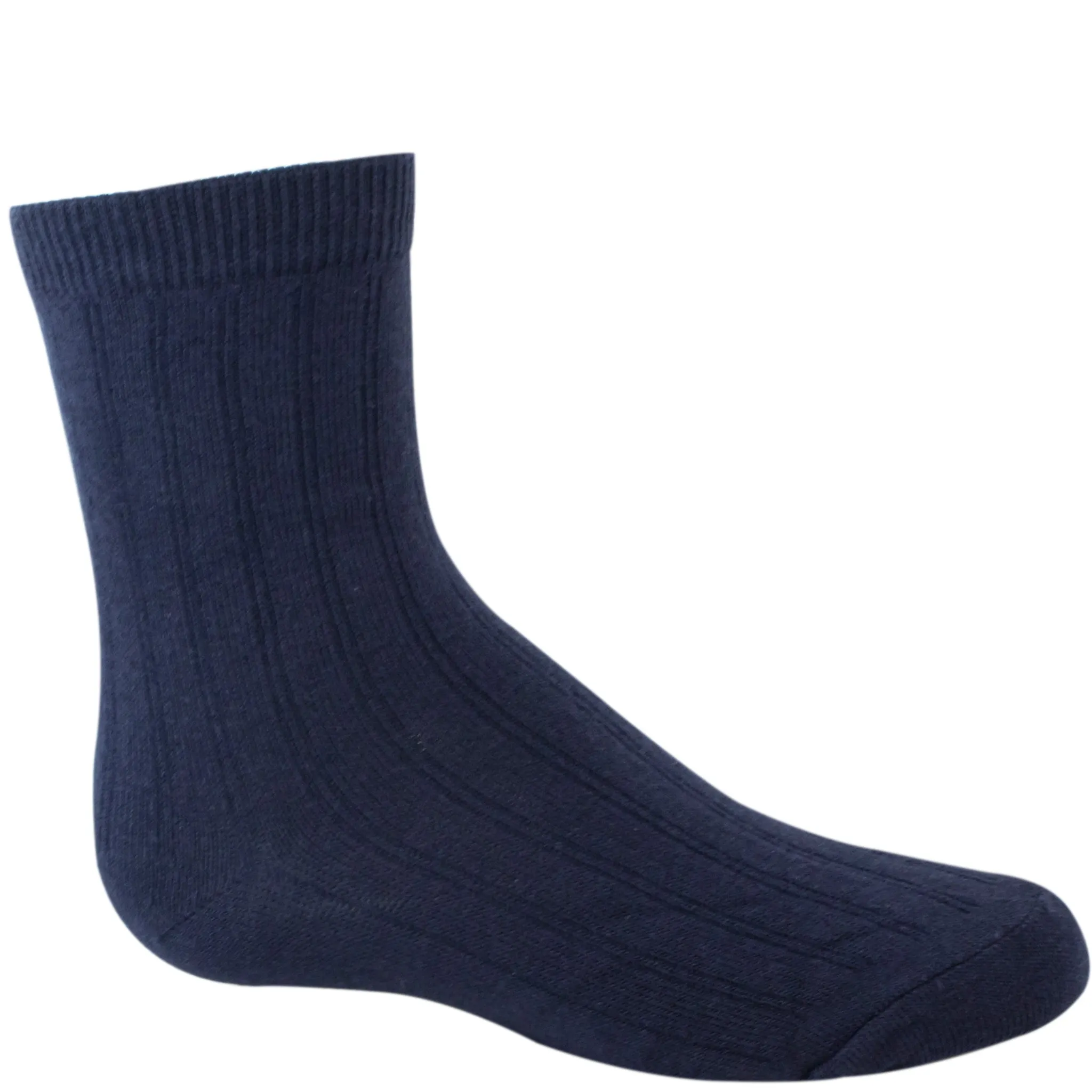 Boy's Classic Rib Knit Crew Socks 1159
