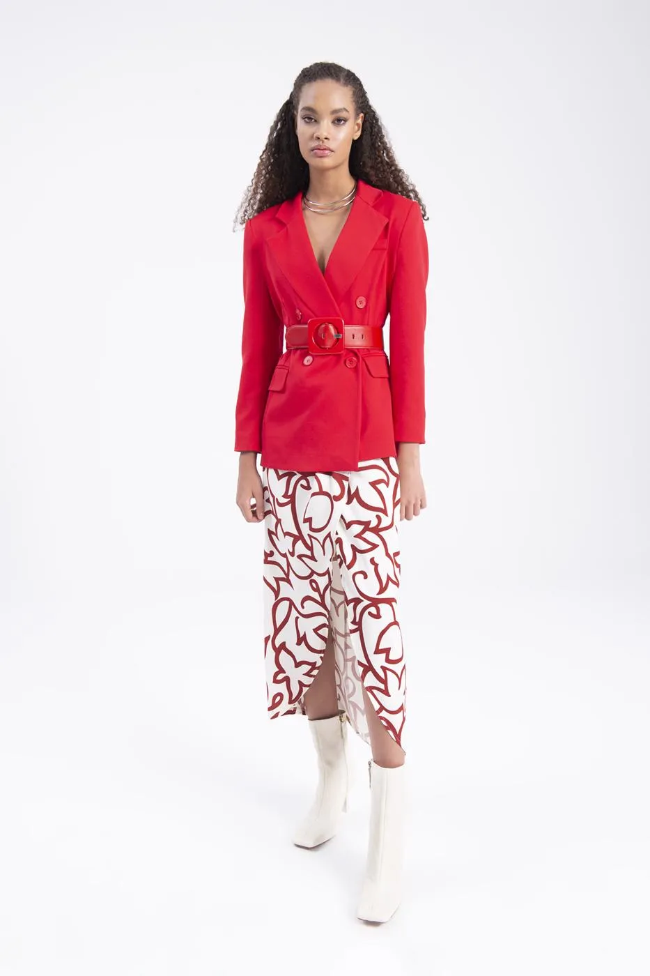 BSL Women Midi skirt with deep slit - Weslaco