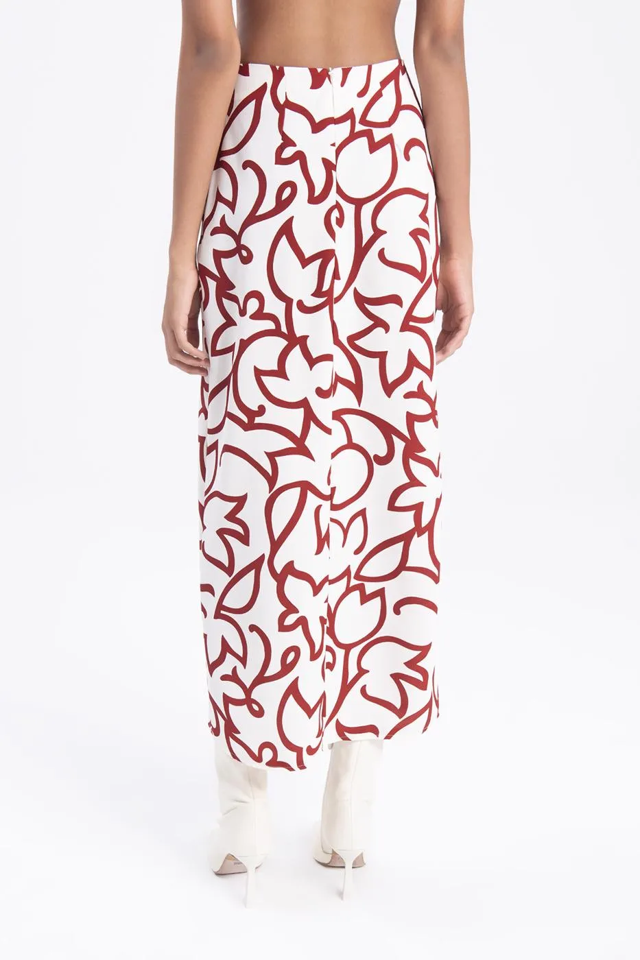 BSL Women Midi skirt with deep slit - Weslaco