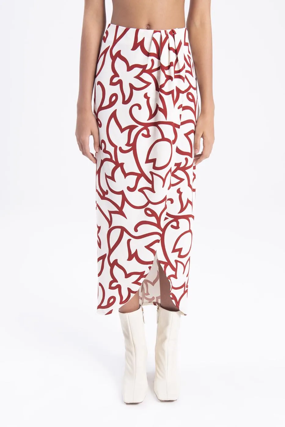 BSL Women Midi skirt with deep slit - Weslaco