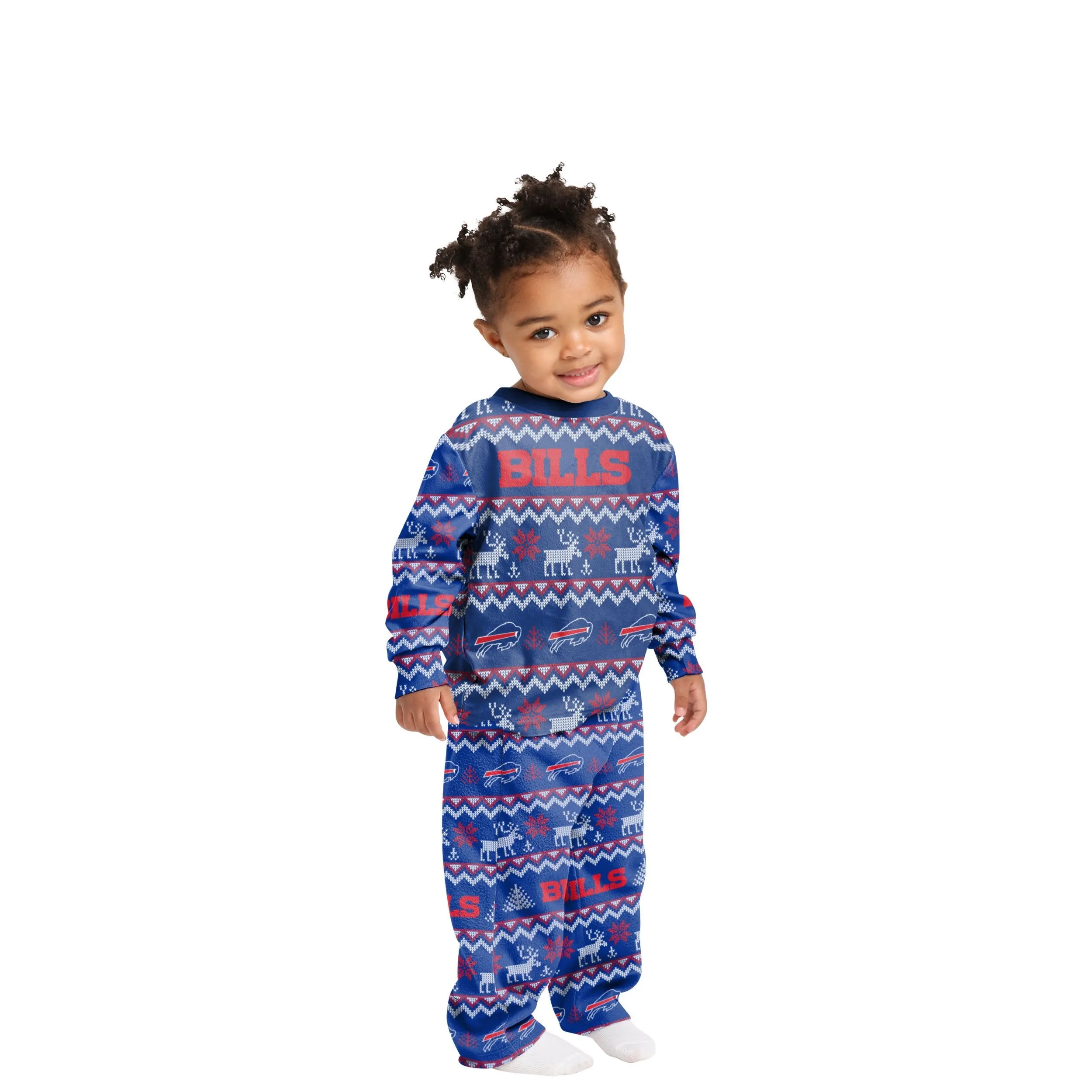 Buffalo Bills NFL Ugly Pattern Family Holiday Pajamas
