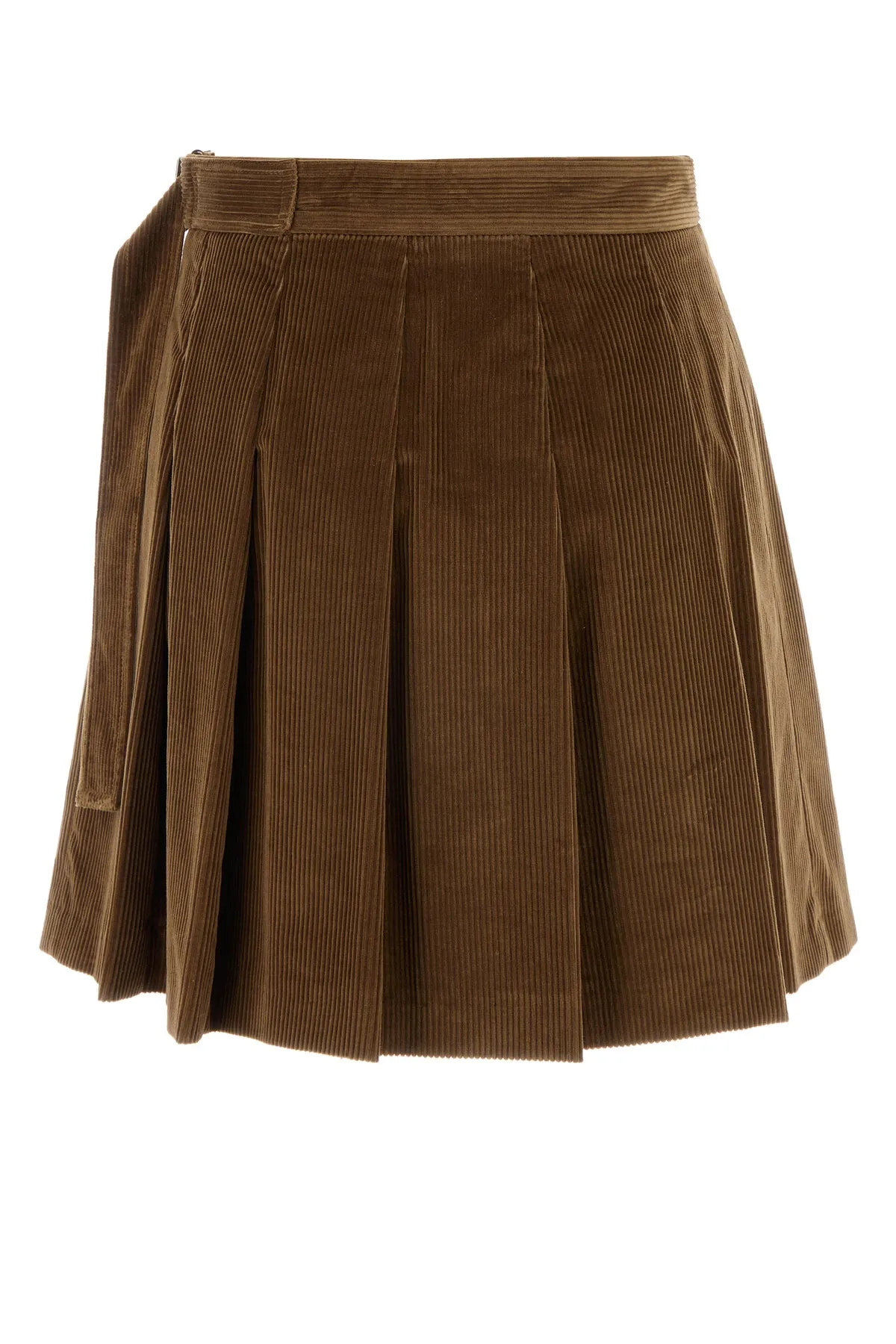 Caramel corduroy Zucca mini skirt