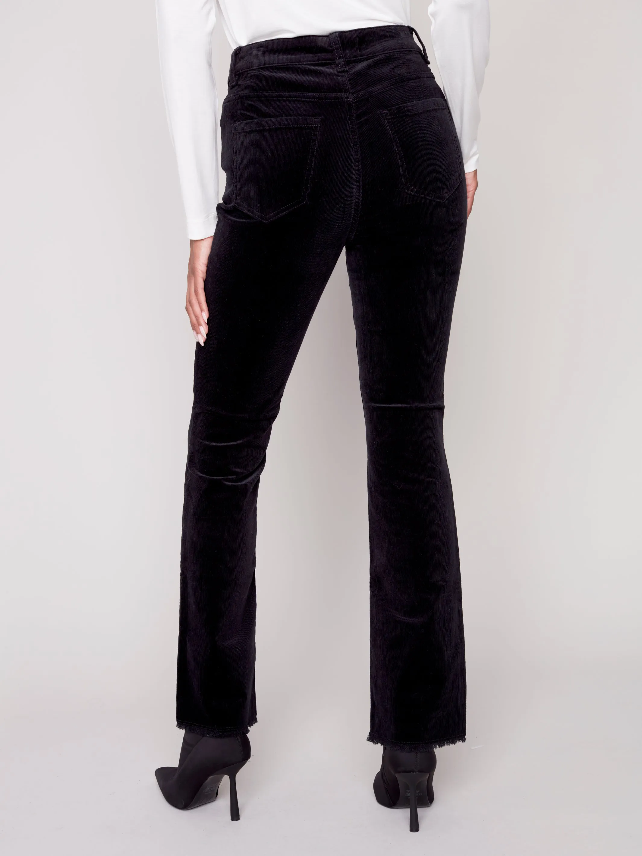 Charlie B Fall 2023-C5429-660B-Corduroy Pant-Black
