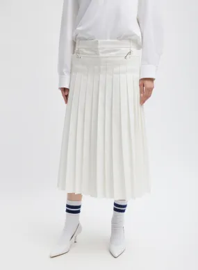 Chino Convertible Pleated Skirt