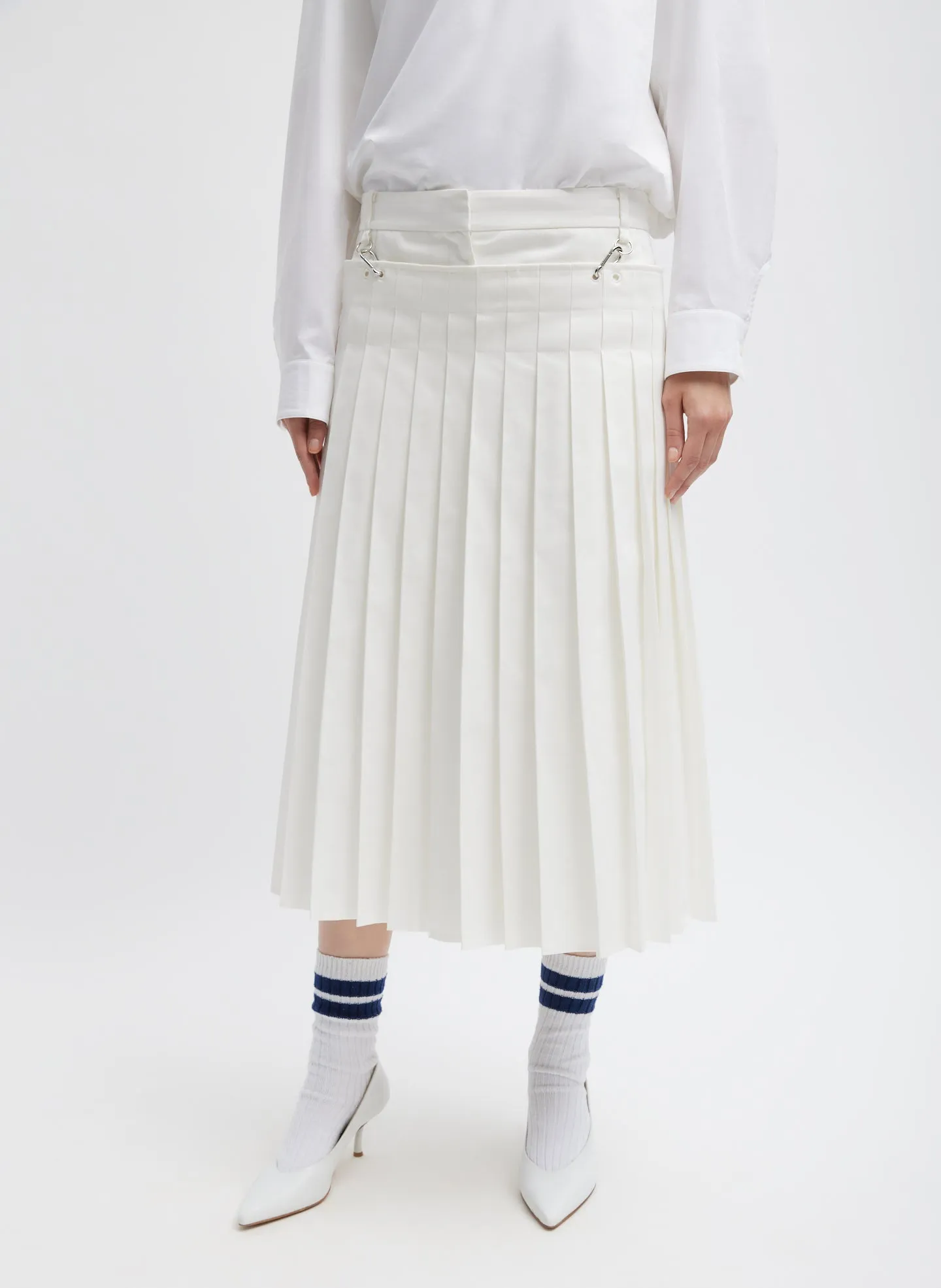 Chino Convertible Pleated Skirt