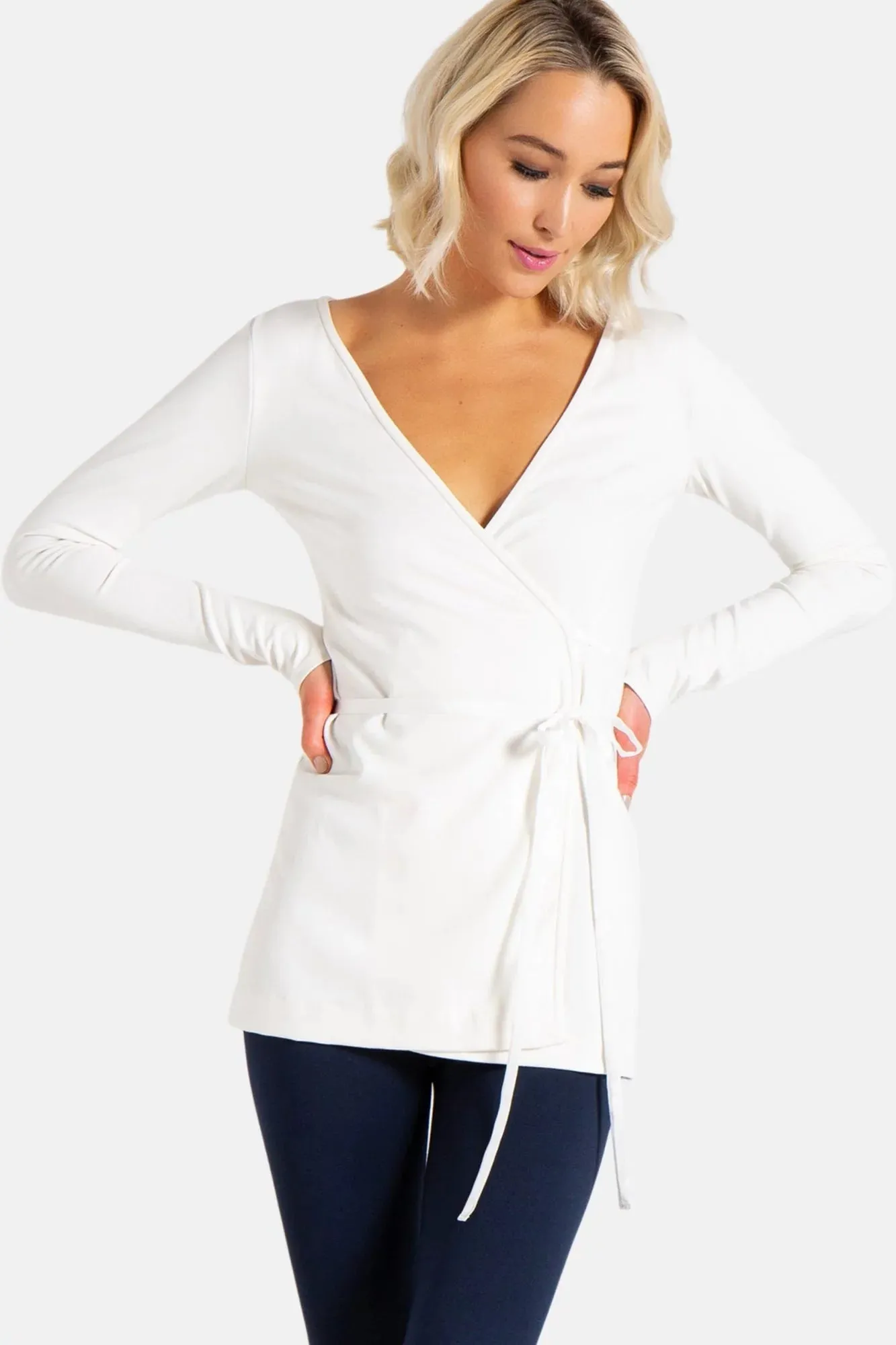 CLAIR WRAP TUNIC (IVORY)