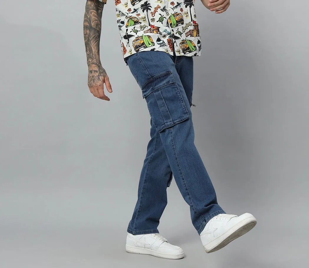 Classic blue utility jeans
