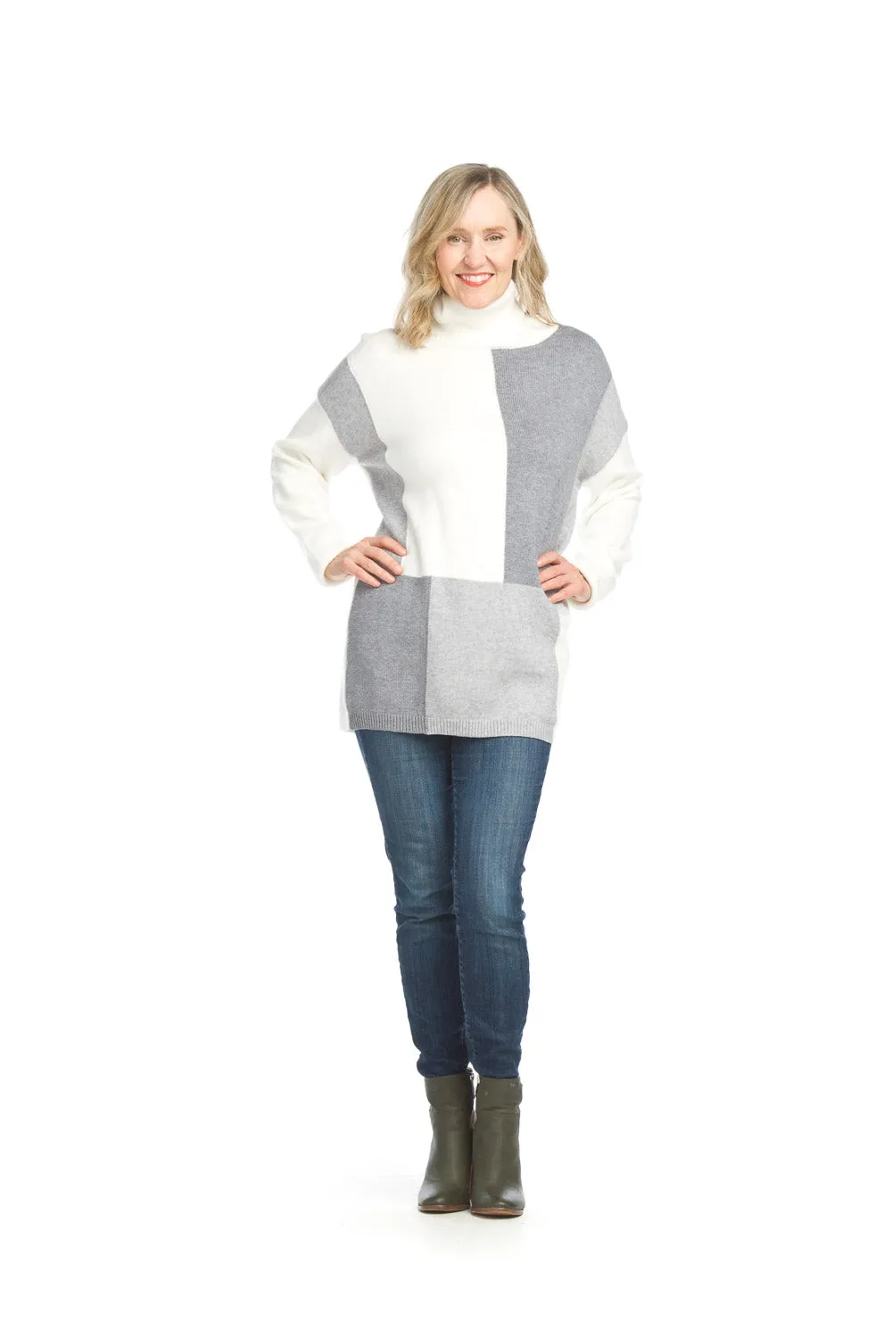 Colour Blocked Cowl Tunic