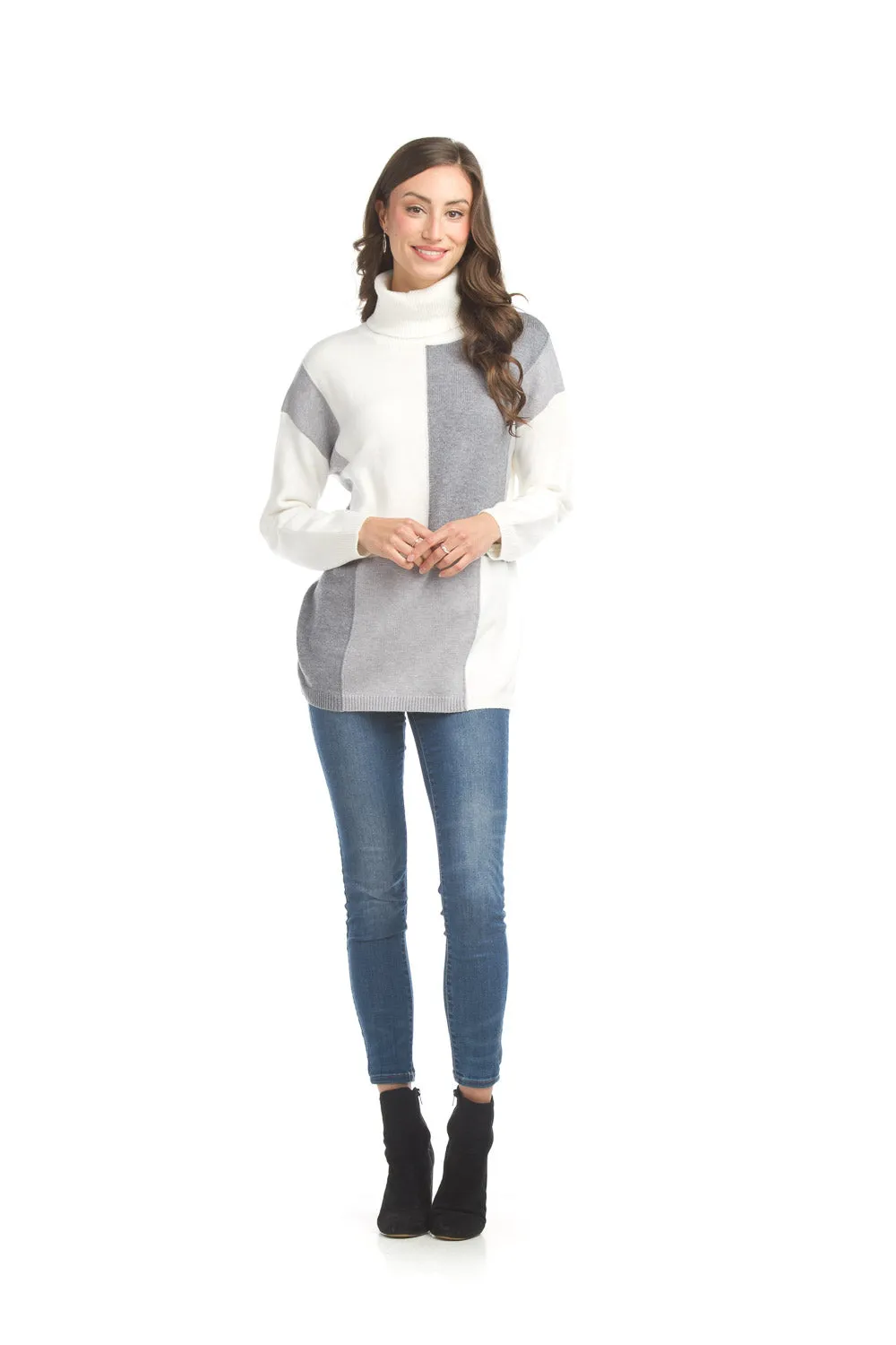 Colour Blocked Cowl Tunic