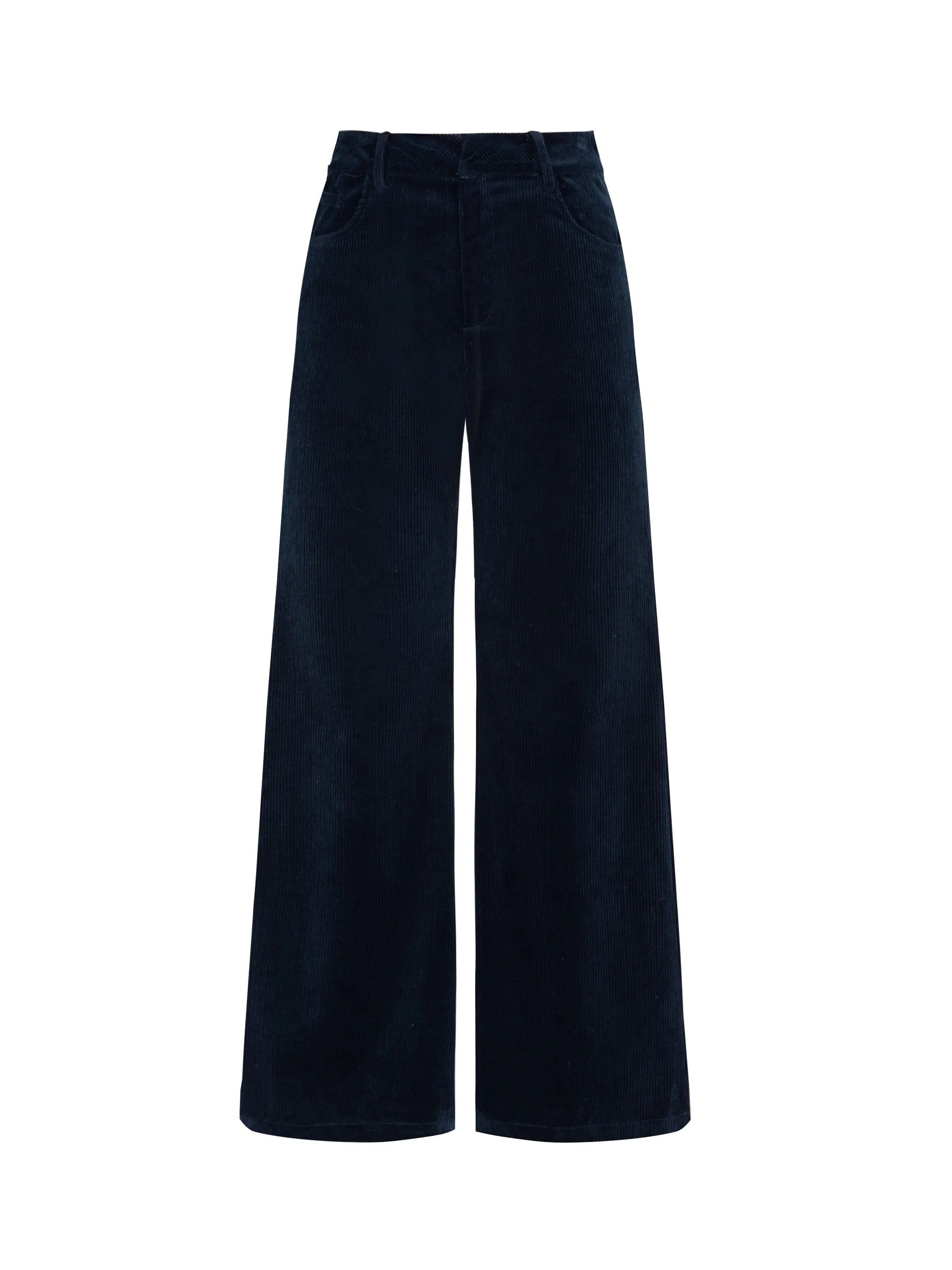 Corduroy Plain Loose Casual Simple Flare-Pants