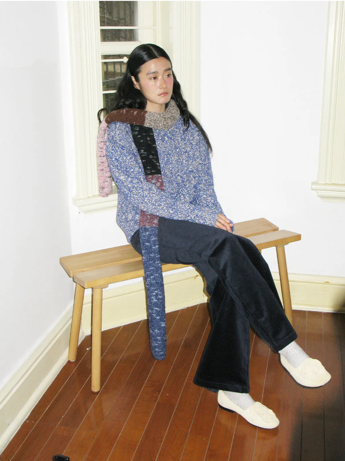 Corduroy Plain Loose Casual Simple Flare-Pants