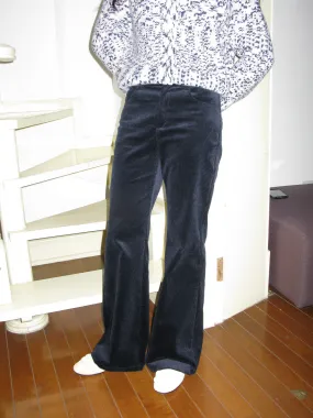 Corduroy Plain Loose Casual Simple Flare-Pants