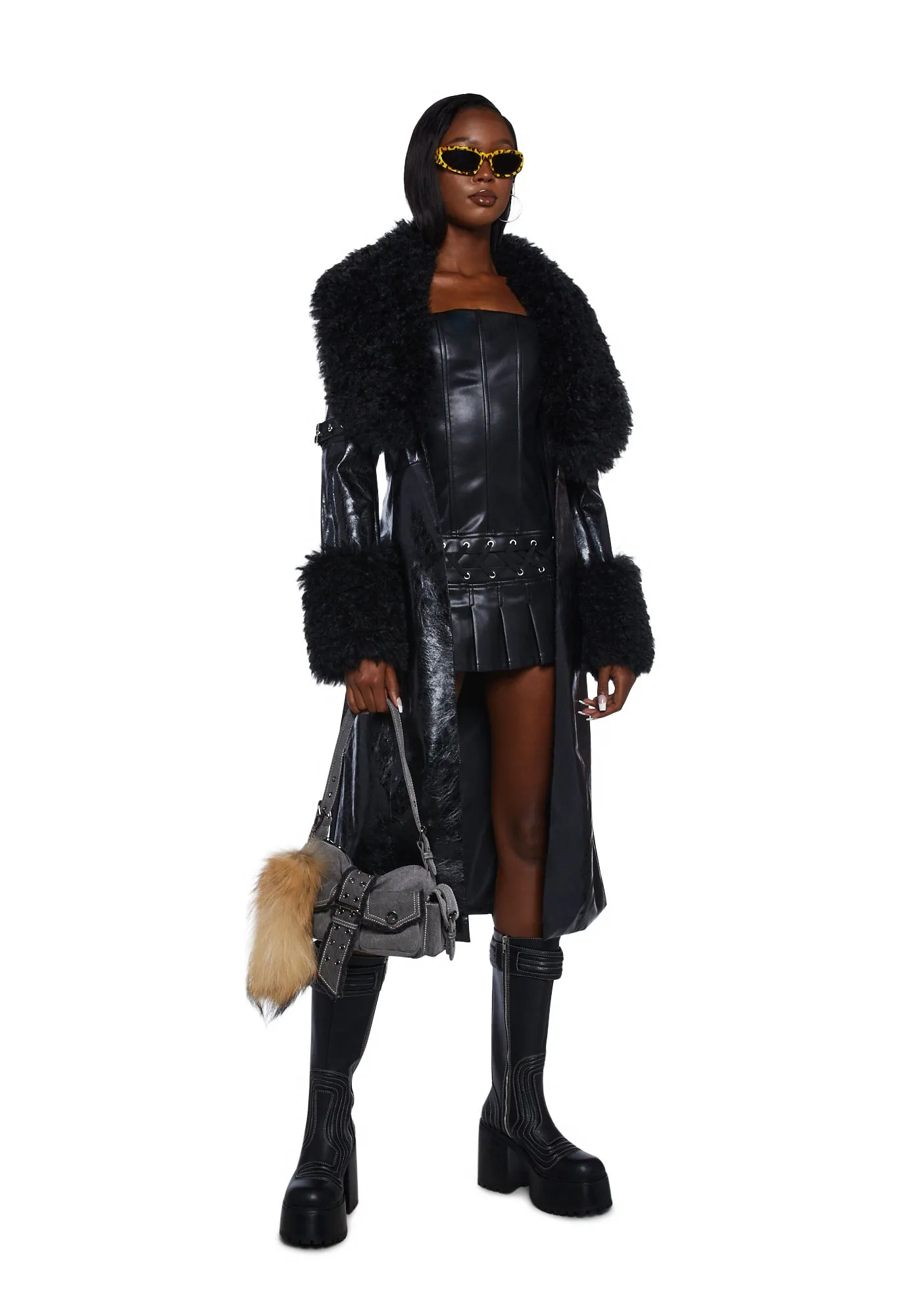 Covet Moto Trench Coat
