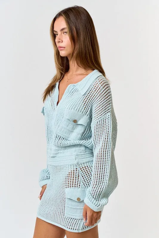Crochet Bomber Jacket