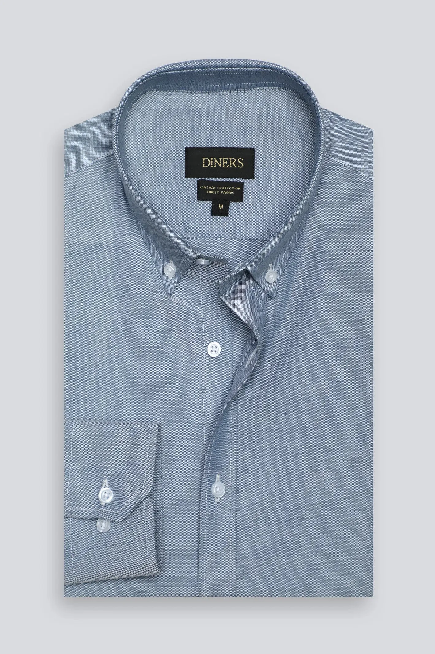 Dark Green Textured Casual Shirt