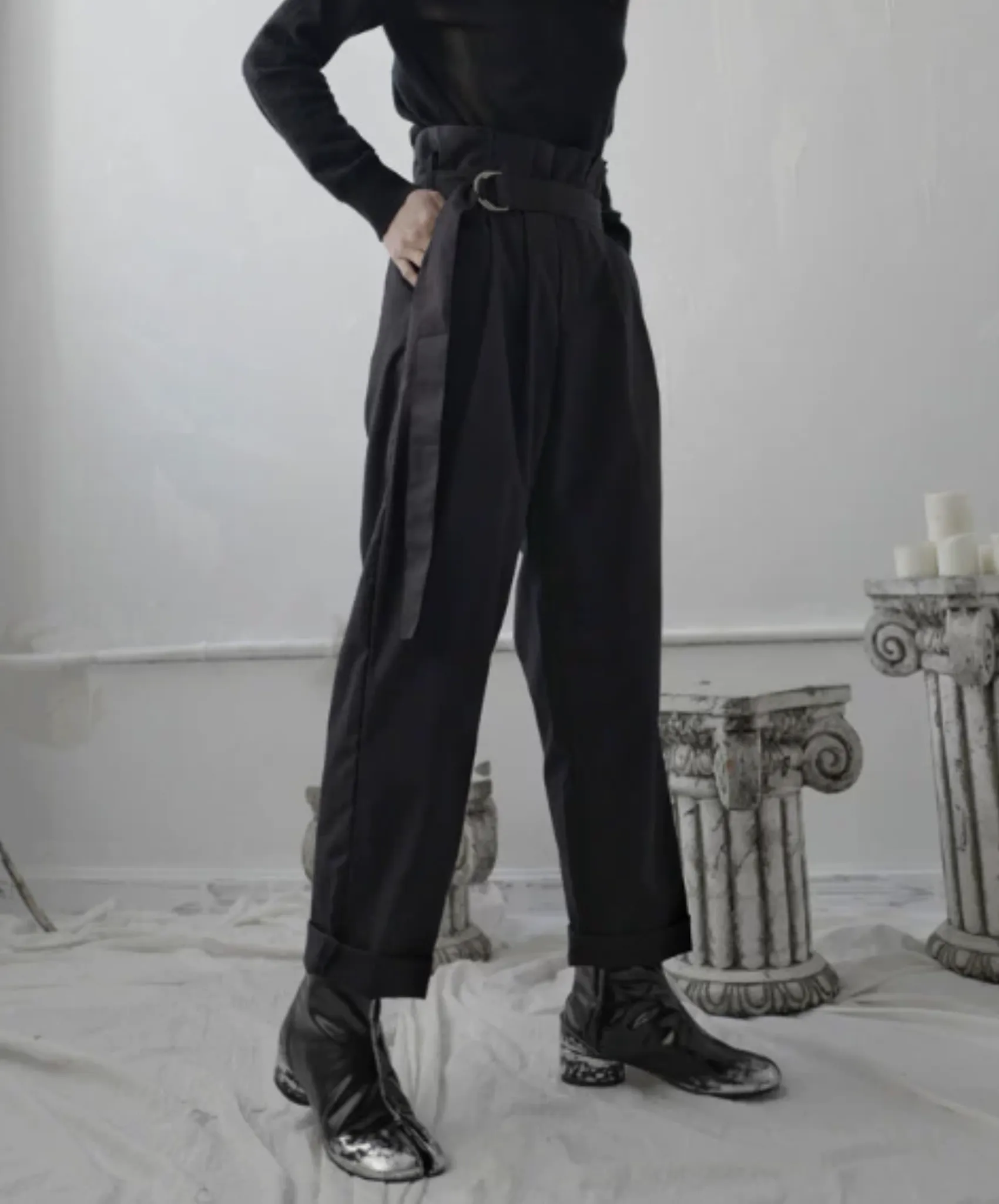 dark high waist pants EN1073