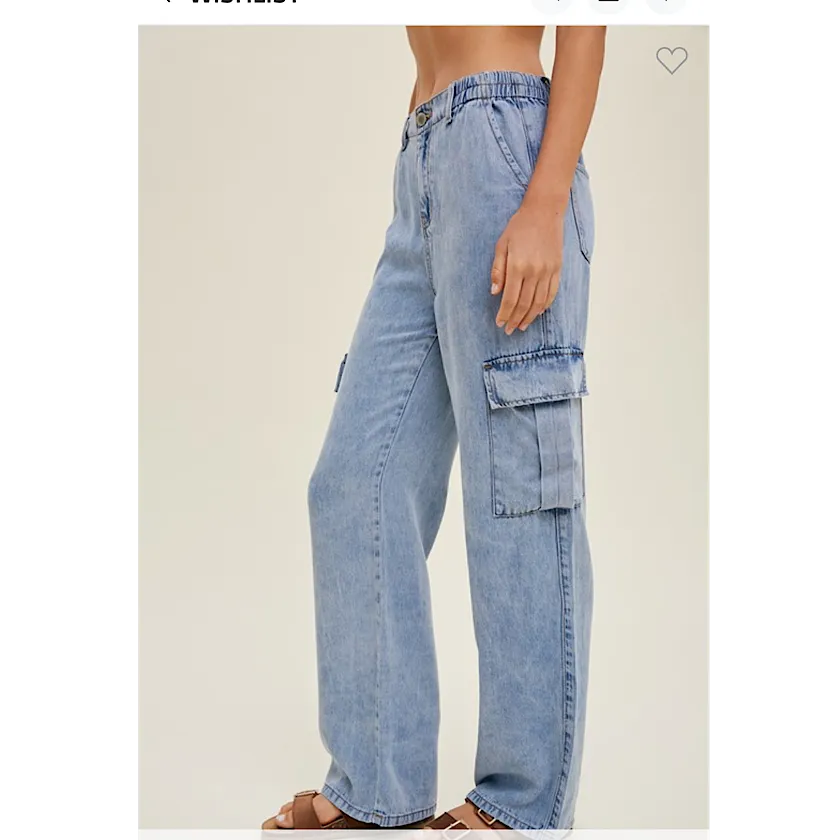 Denim Tencel Cargo Pants