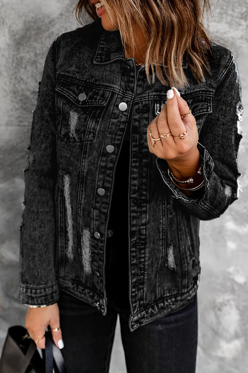 Distressed Denim Jacket