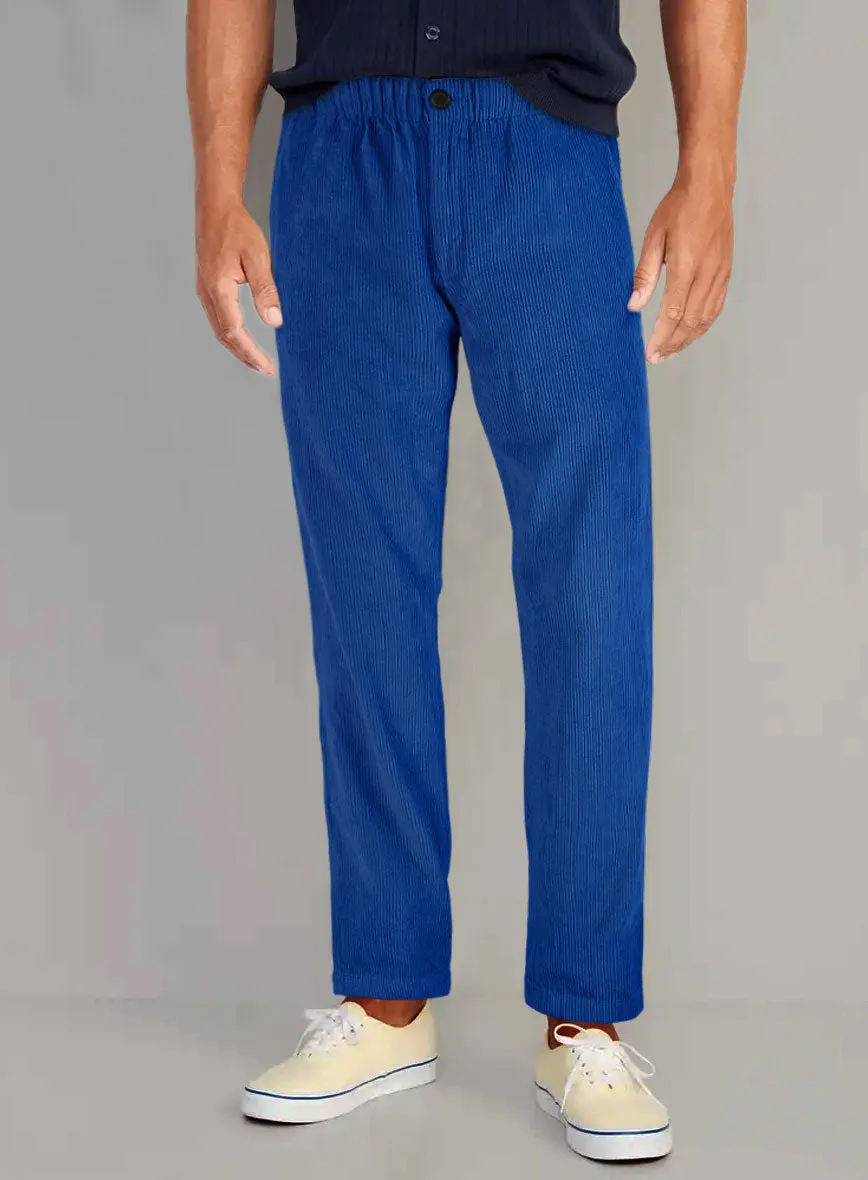 Easy Pants Bright Blue Corduroy