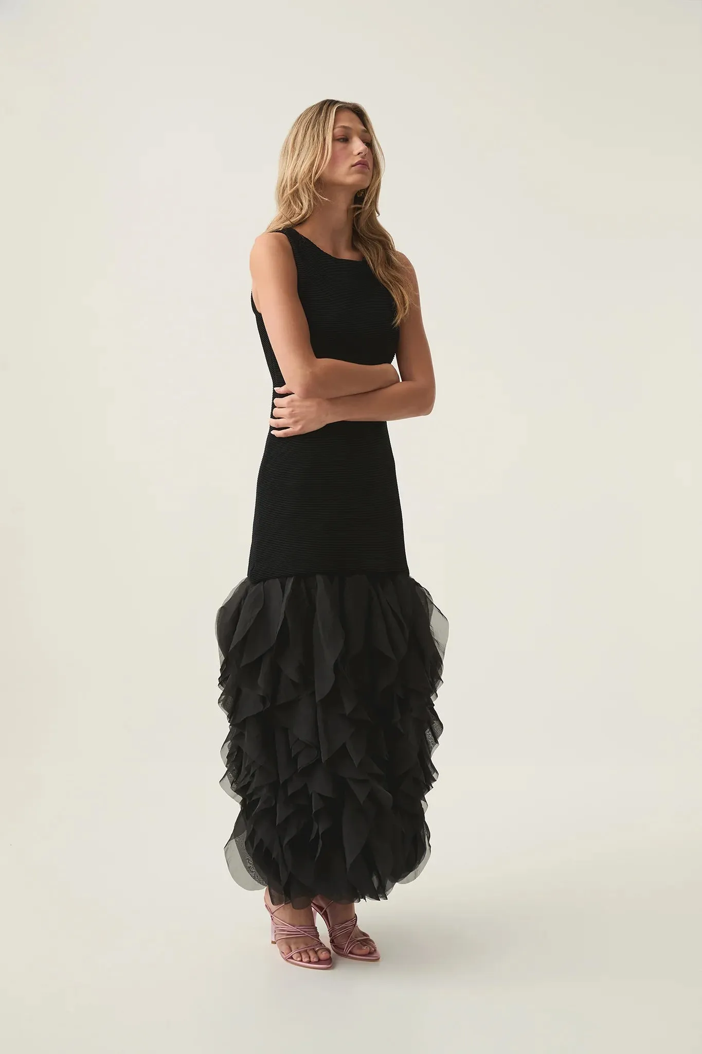 Elations Knit Maxi Dress - Black