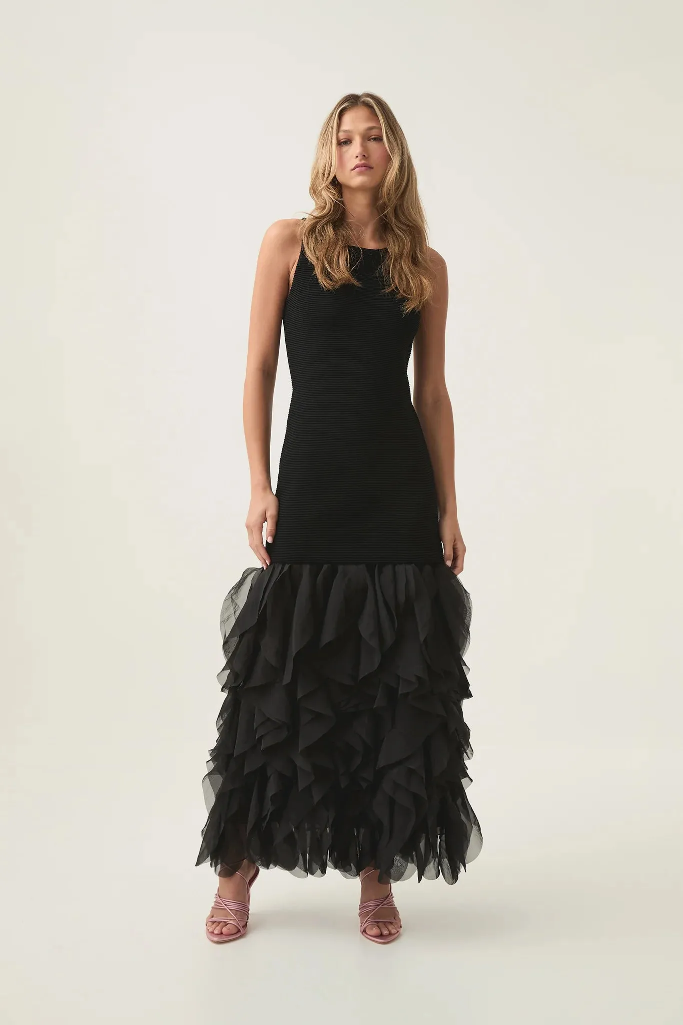 Elations Knit Maxi Dress - Black