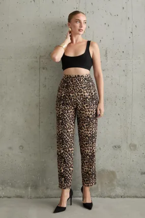 ELS Patterned Fabric Pants - Leopard - Hoofddorp