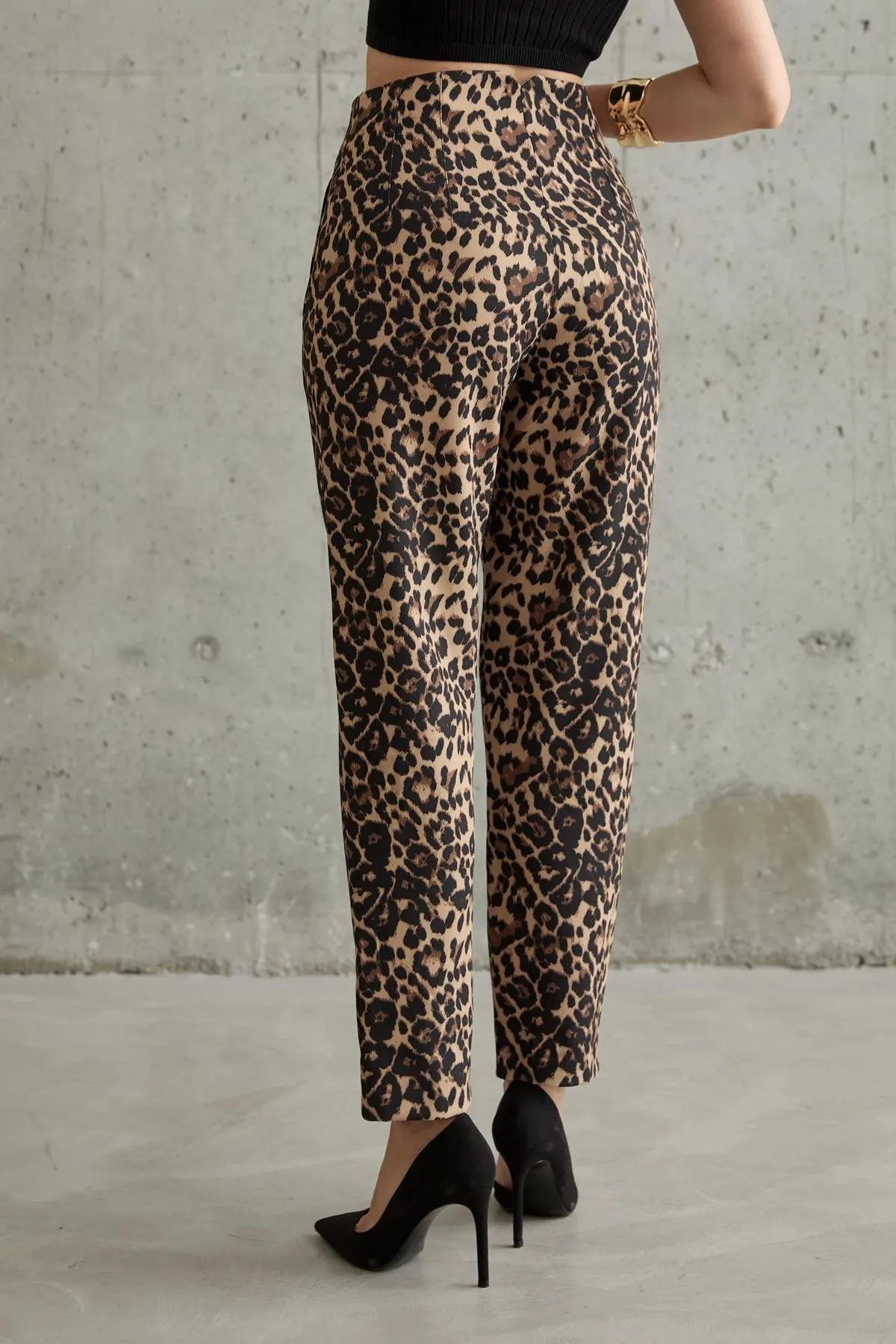 ELS Patterned Fabric Pants - Leopard - Hoofddorp