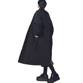 European and American Big Brand Long Loose Black Windbreaker Long Trench Coat for Women