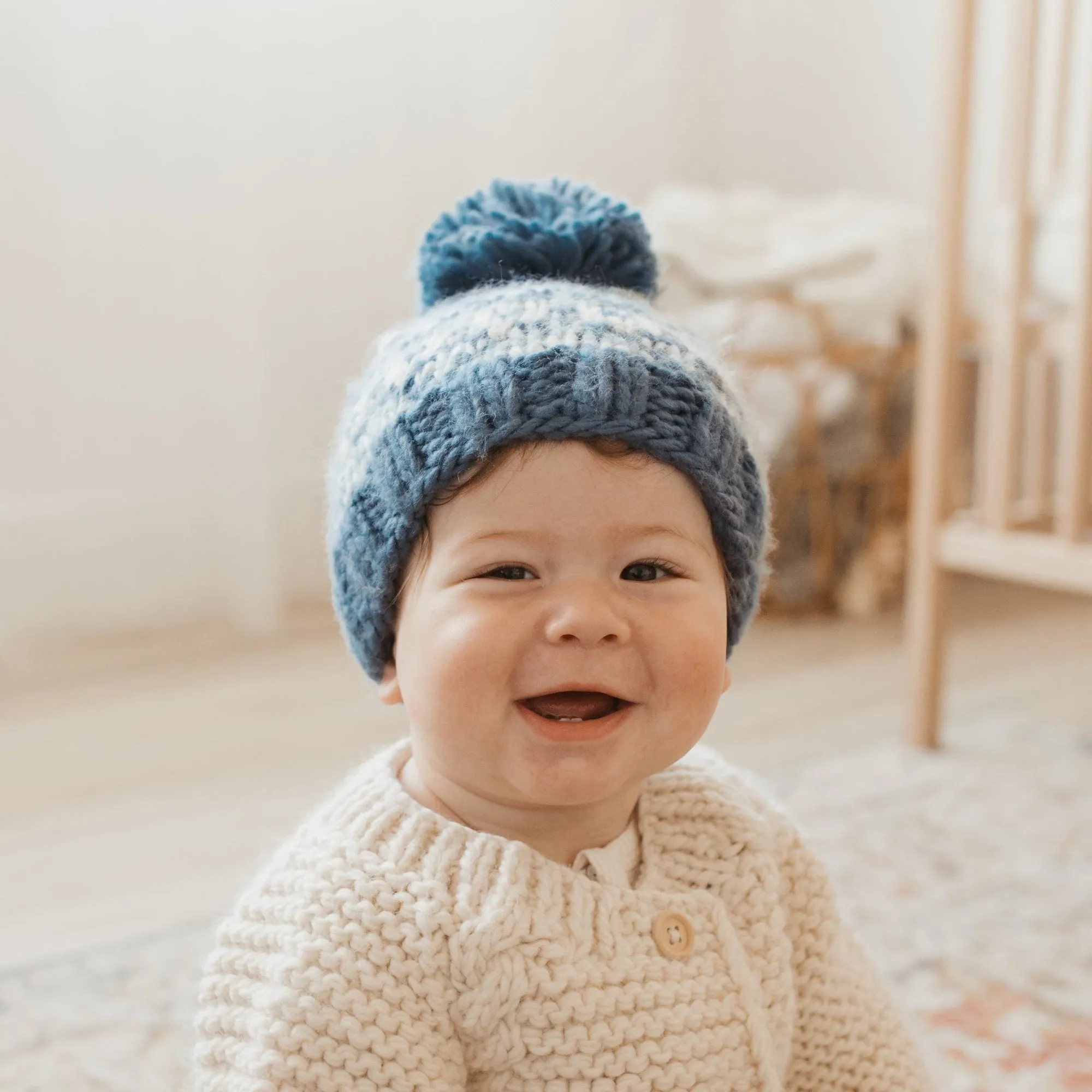 Fairisle Knit Hat - Slate by Huggalugs