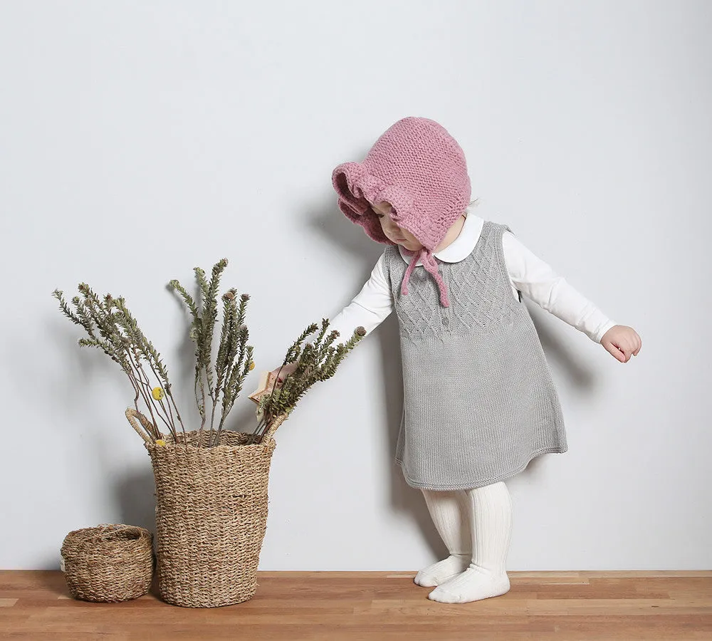 Florie Raspberry Knit Bonnet
