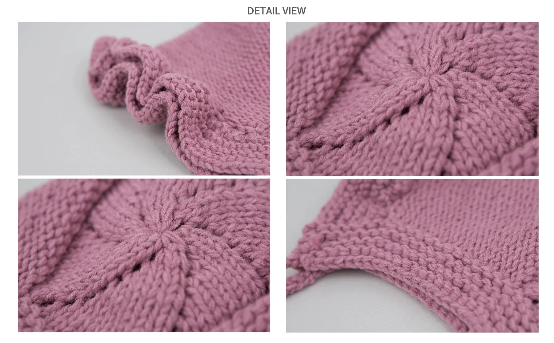 Florie Raspberry Knit Bonnet