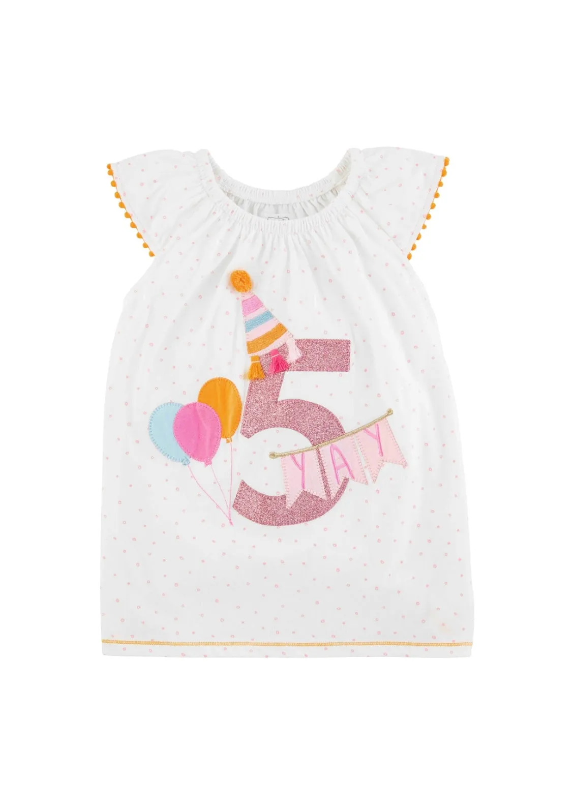 girls five birthday tee