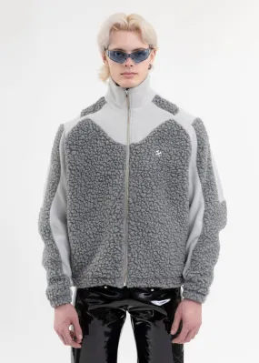 GREY TWO-TONE FLEECE JACKET