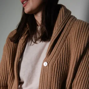 Harpers Emporium Cashmere Shawl Cardigan in  Prarie Sand