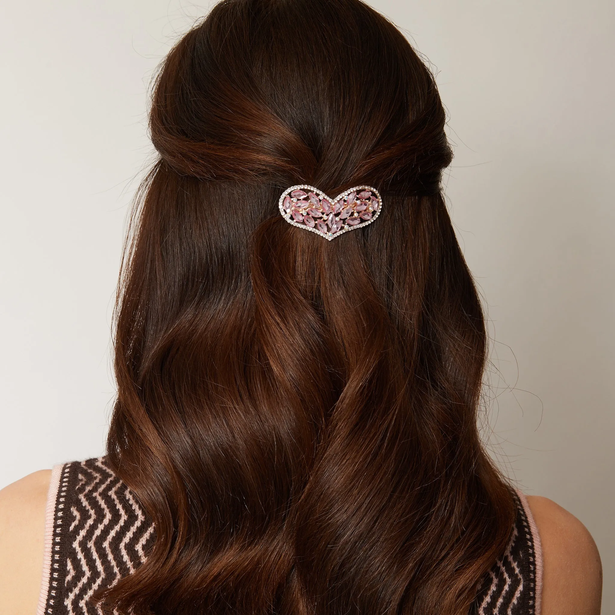 Heart Hair Clip in Crystal
