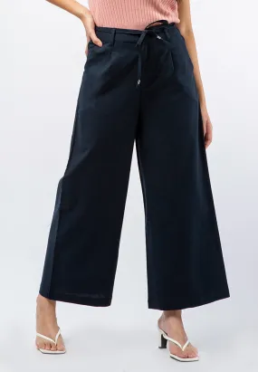 High Waist Linen Blend Pants