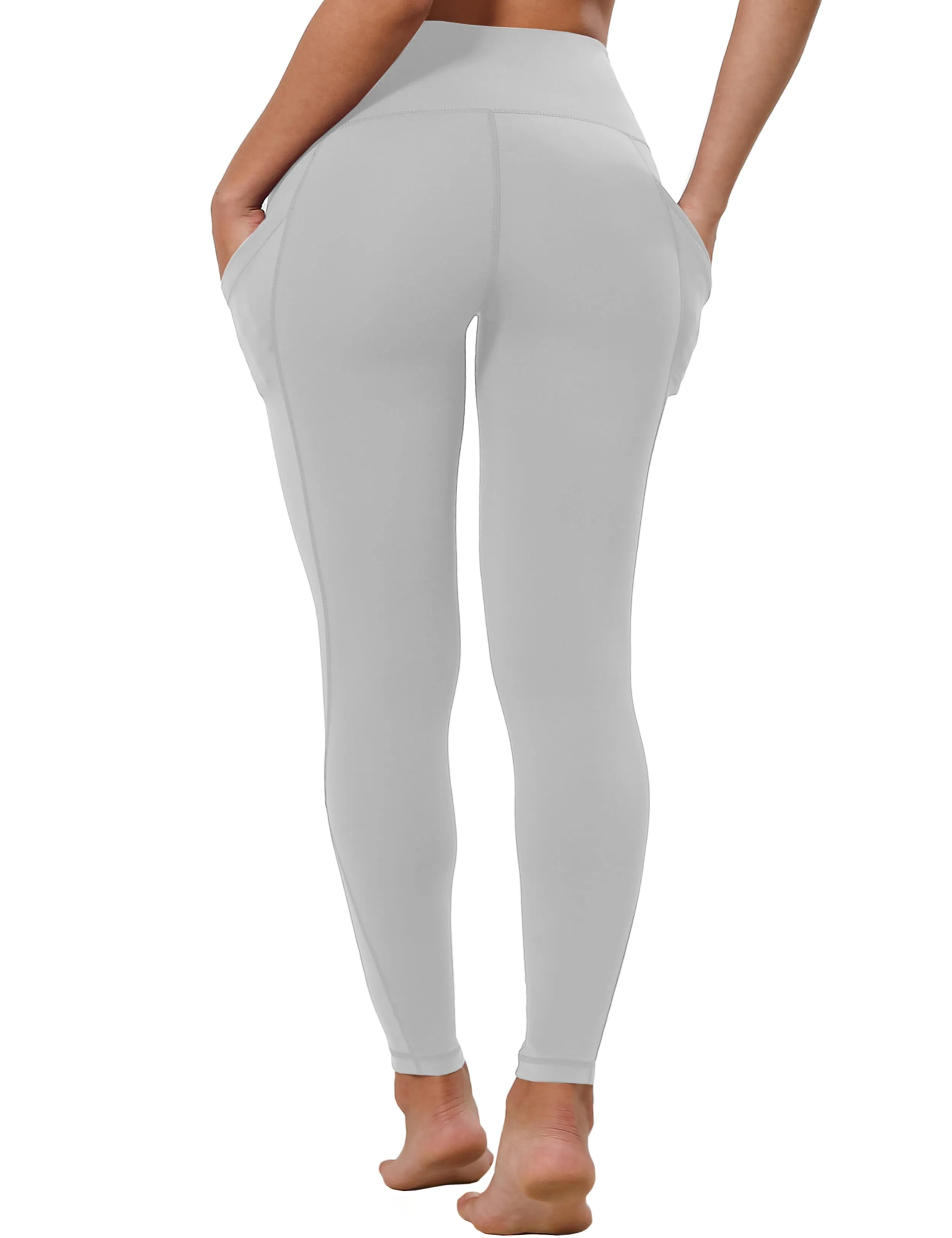 High Waist Side Pockets Jogging Pants lightgray_Jogging